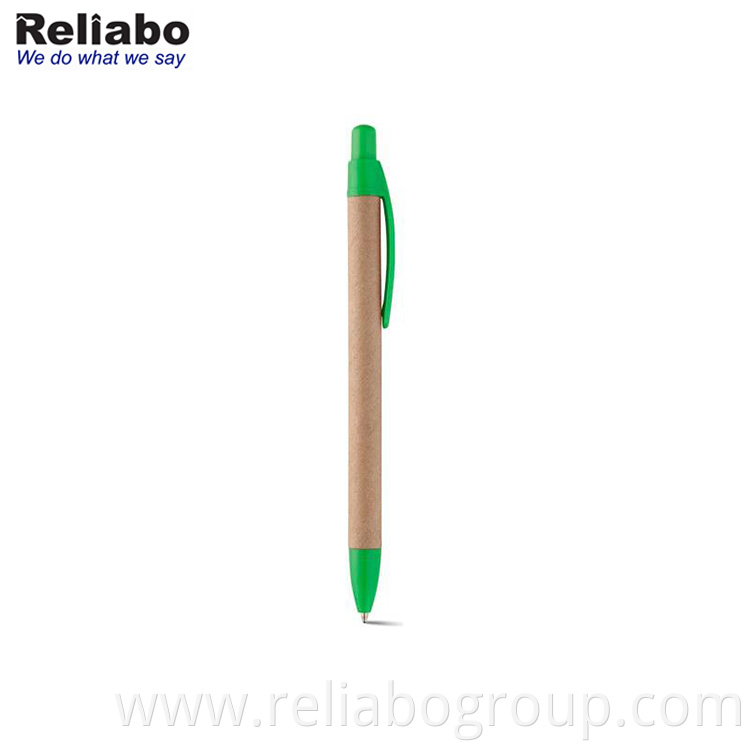 Promotional Logo Custom Recycled Paper Ball Pen Eco-friendly Ballpoint Pens